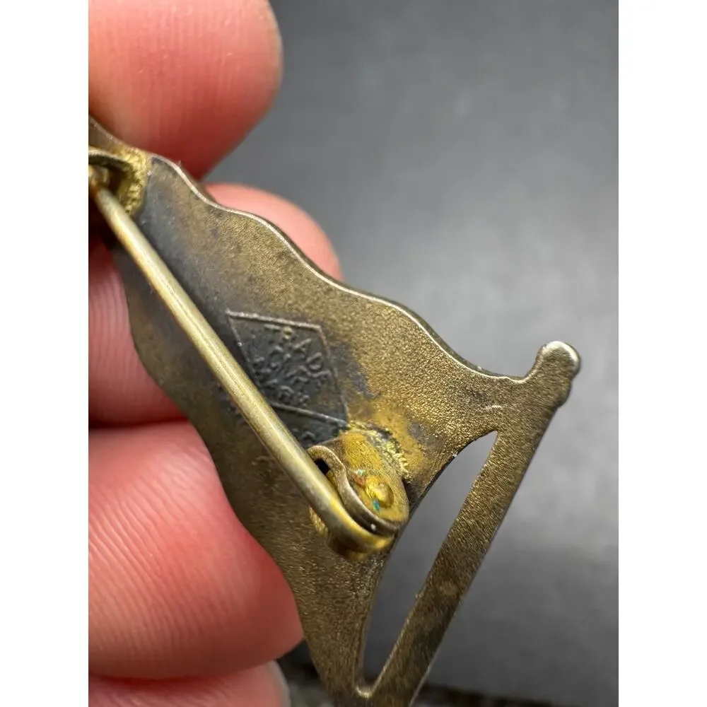 Vintage Trade CMR Mark Sterling Silver 925 Enamel Washington DC Pin Brooch